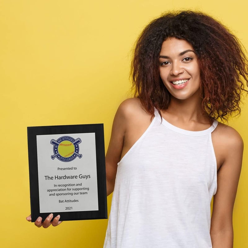 PlaqueMaker Support and Sponsor Team Plaque - Include your Custom Message, Photo and Logo (8 X 10") - Image 3
